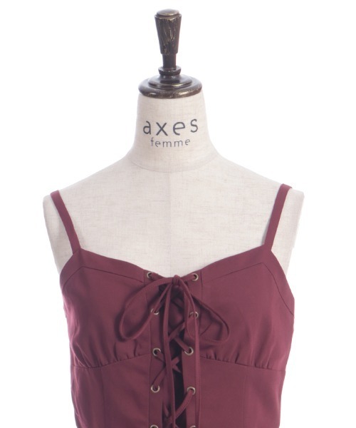 axes femme（アクシーズ ファム） ジャンパースカート コルセット風編