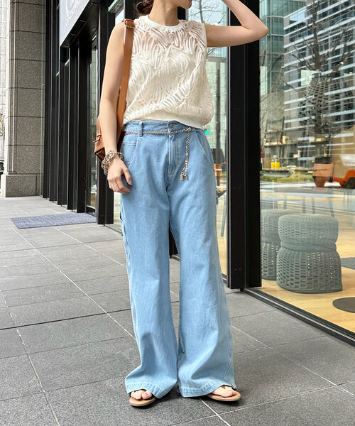 「DouDou」 ノースリーブトップス FREE ブラック レディース_画像3