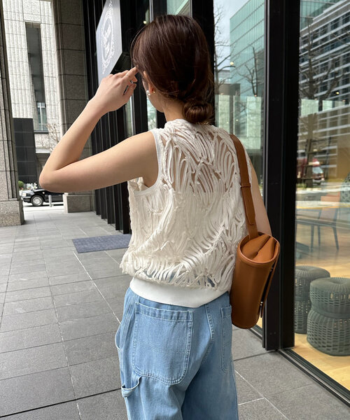 「DouDou」 ノースリーブトップス FREE ブラック レディース_画像8