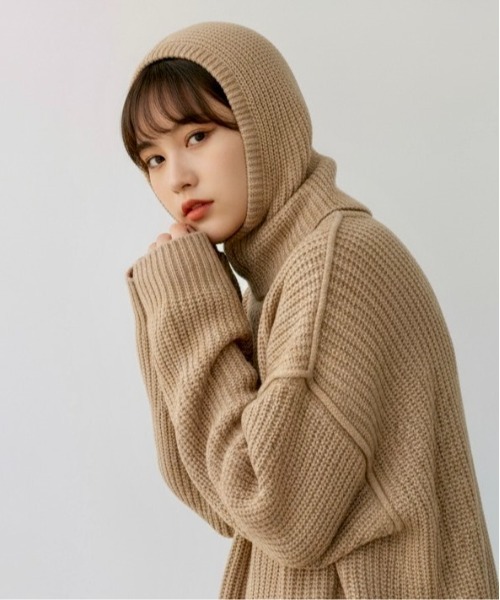 BURNER（バーナー） ニット帽 ニットキャップ 「OKUOKU 0909」フード風