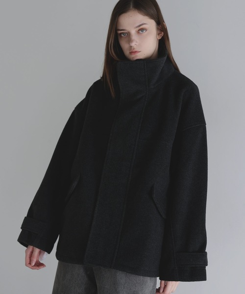 SOCCE ブルゾン アウター ウールミックスオーバーサイズショートモッズ