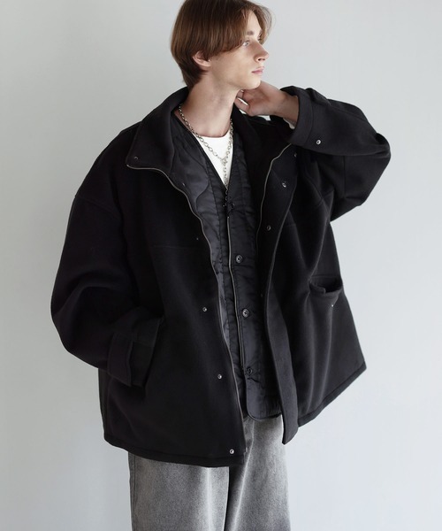 Sサイズ相当 kostas murukusdis ブルゾン ブラック ZUCCa / PO メンズ PEストレッチニット / ブルゾン(M black(26