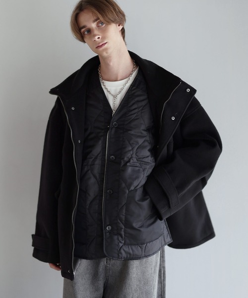 SOCCE ブルゾン アウター ウールミックスオーバーサイズショートモッズ