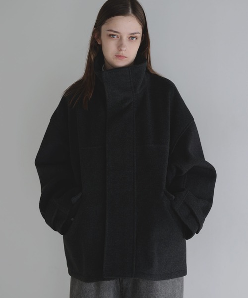 SOCCE ブルゾン アウター ウールミックスオーバーサイズショートモッズ