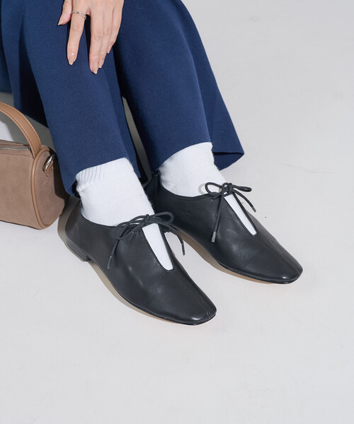バレエシューズ パンプス SOFI/ソフィー リボン フラットレザーシューズ/ 紐付き バレエシューズ | FREAK'S STORE | 06