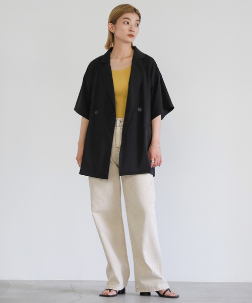 「select MOCA」 テーラードジャケット FREE アイボリー レディース_画像7