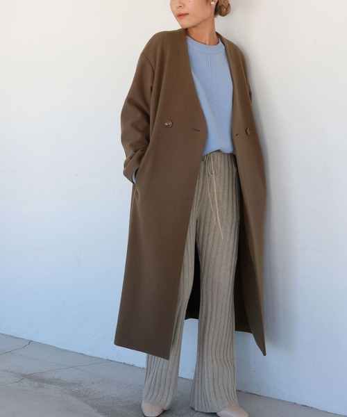 slopebookballIENA イエナ【38】定番　ノーカラーコート IENA（イエナ） ノーカラーコート 38 グレー レディース : ZOZOTOWN