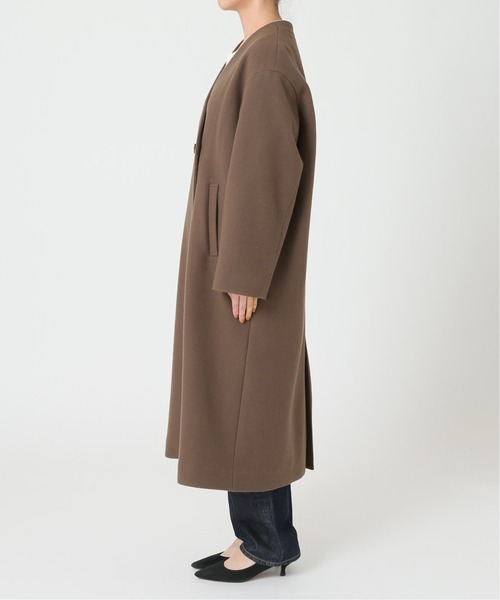 SLOBE IENA（スローブイエナ） ノーカラーコート 38 ブラウン