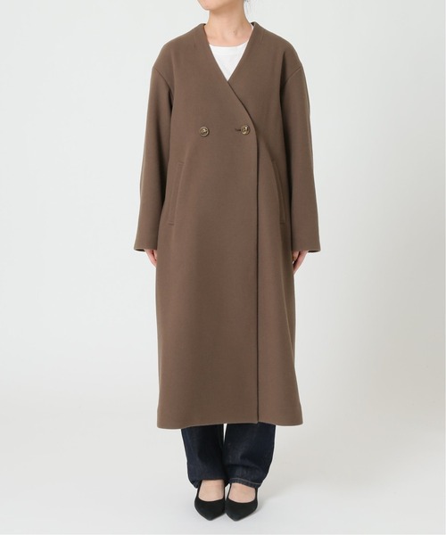 SLOBE IENA（スローブイエナ） ノーカラーコート 38 ブラウン