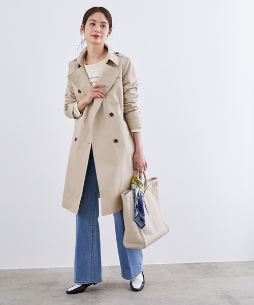「ROPE'」 トレンチコート 40 ベージュ レディース_画像4