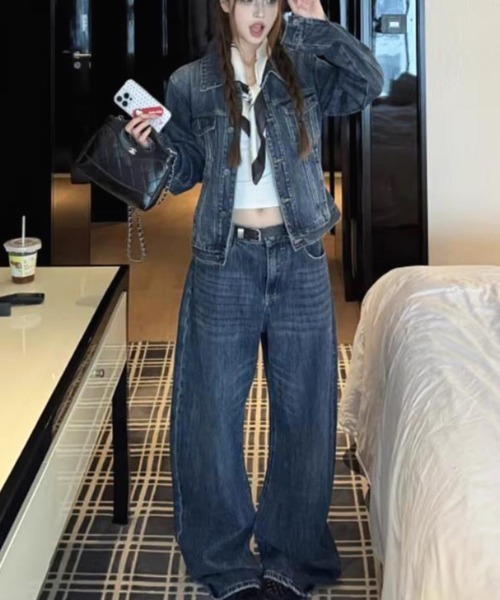 セットアップ デニムセットアップ 「韓国ファッション」 レディース