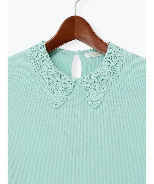 Te chichi（テチチ） ニット セーター ケミカルレースカラーリブニット