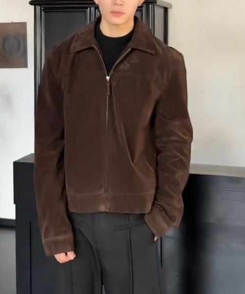 FreeZone ブルゾン アウター スエードタッチショートジャケット メンズ