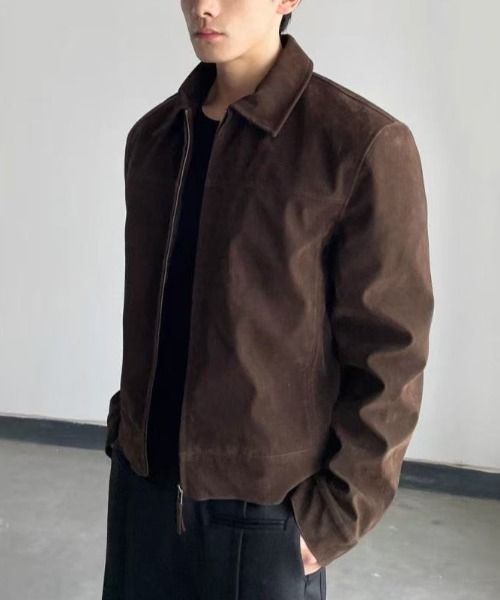 FreeZone ブルゾン アウター スエードタッチショートジャケット メンズ