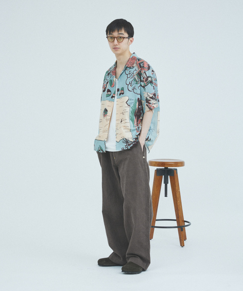 「BINDU」 半袖シャツ MEDIUM ベージュ メンズ_画像2