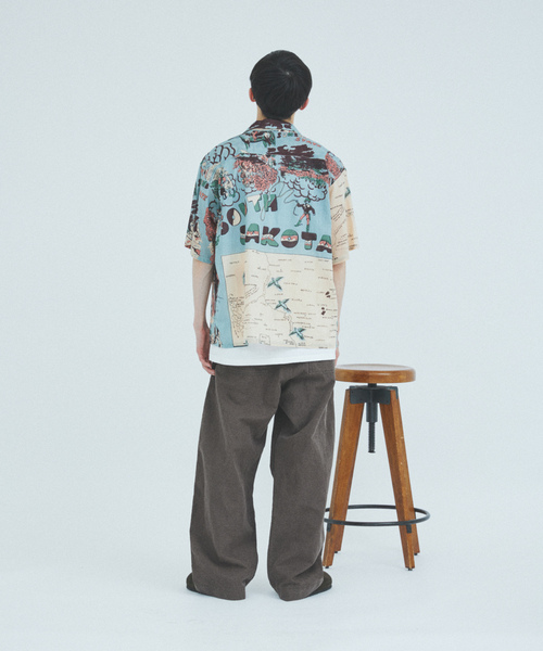 「BINDU」 半袖シャツ MEDIUM ベージュ メンズ_画像3