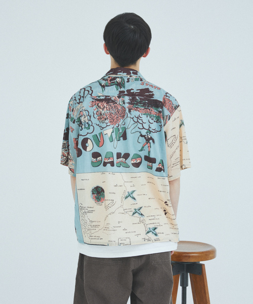 「BINDU」 半袖シャツ MEDIUM ベージュ メンズ_画像7