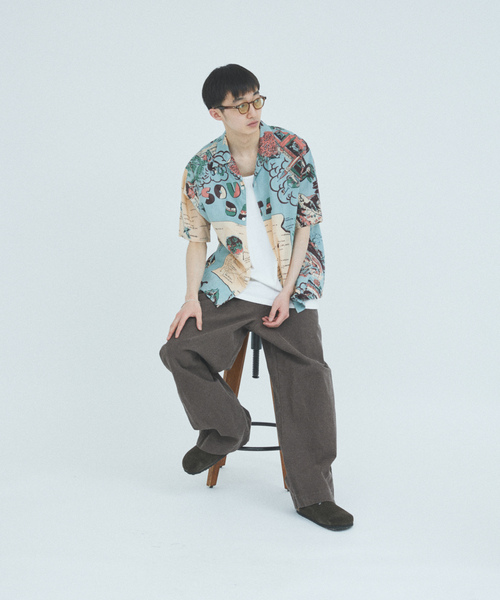 「BINDU」 半袖シャツ MEDIUM ベージュ メンズ_画像8