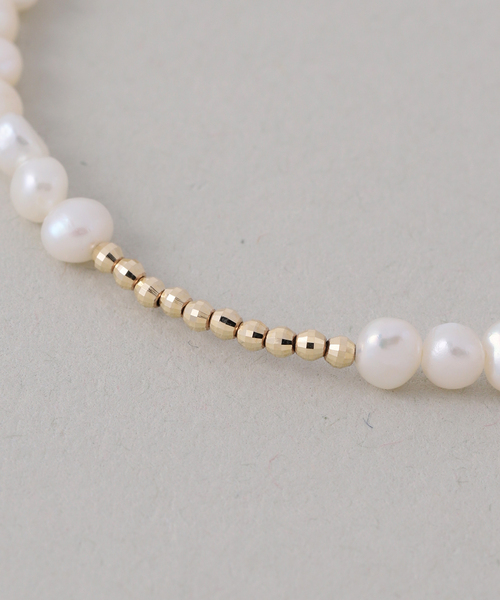 Lilas ブレスレット ミラーボール*サザレパールブレスレット K10