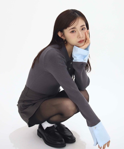 Layered Polo knit レイヤードポロニット Luan（ルアン） ニット セーター 「Luan」LAYERED POLO KNIT