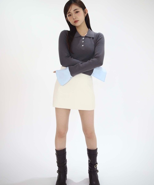Luan（ルアン） ニット セーター 「Luan」LAYERED POLO KNIT