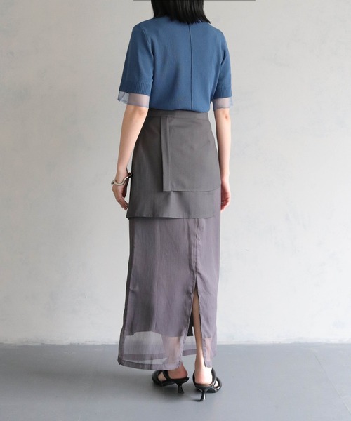 「&g'aime」 半袖ニット FREE ブルー レディース_画像9