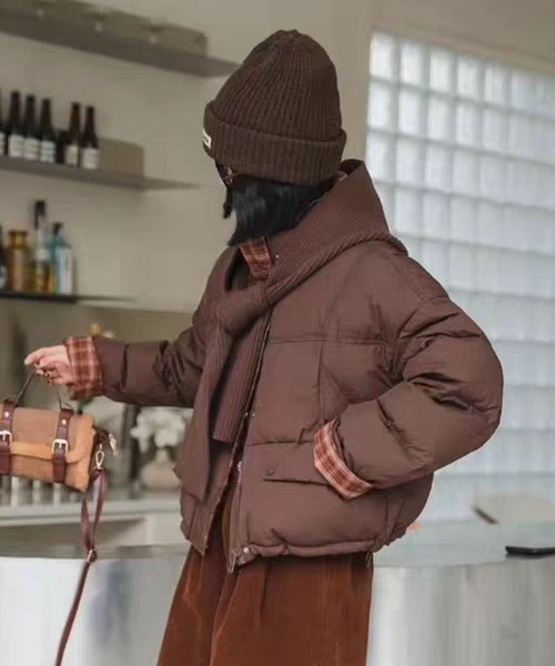 茶色　ダウンジャケット ダウンジャケット】大きいサイズ ダウンジャケット レディース きれい