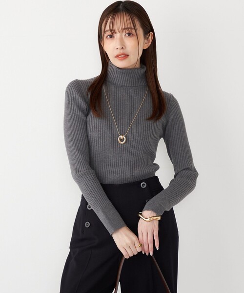 ブラック タートルネック ニット カシミヤ 100% SHIPS SHIPS Colors（シップスカラーズ） ニット セーター SHIPS Colors:14G