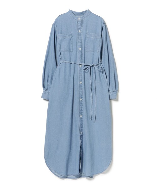 未使用品　orSlow×BEAMS　ビッグシルエット　デニムシャツワンピース B:MING by BEAMS（ビーミング by ビームス）【別注】Lee / デニム