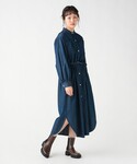 ワンピース デニム シャツ ワンピースの詳細画像1
