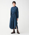ワンピース デニム シャツ ワンピースの詳細画像2