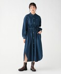 ワンピース デニム シャツ ワンピースの詳細画像3