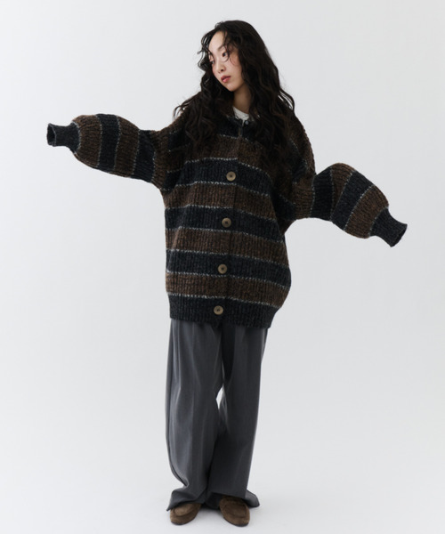 TODAYFUL ボーダーニットコート美品 TODAYFUL（トゥデイフル）中古・古着オンライン通販 | Kindal