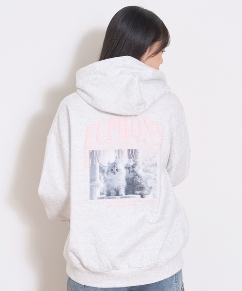 LOVETOXIC パーカー 裏起毛 「綿100％」裏起毛フォトルーズパーカー 