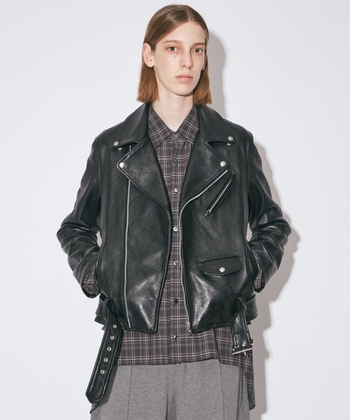 極美品　ビューティフルピープル　ライダースジャケット　ダブル　ラムレザー　黒　M beautiful people☆ラムレザーダブルライダースジャケット☆S