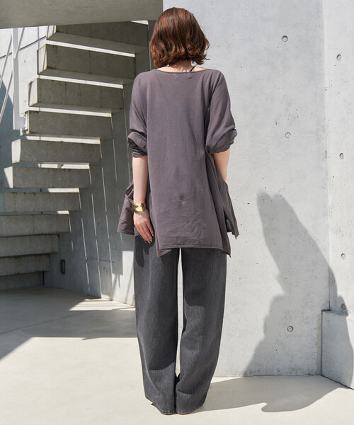 「SLOBE IENA」 デニムパンツ 36 サックスブルー レディース_画像3