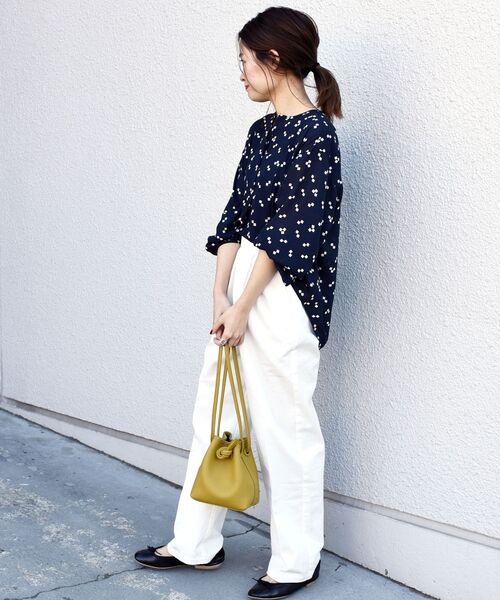 「liflattie ships」 長袖ブラウス SMALL ネイビー レディース_画像7