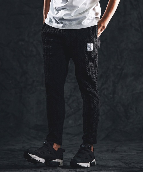 楽天イーグルス　プロモデル　スエット下 wjk reluxe パンツ mp14490-cable knit jacquard pants イージーパンツ