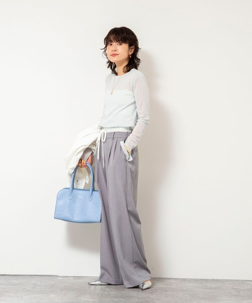 美品NOLLEY'Sノーリーズ大人可愛いアシメチュール付きTシャツ♪ NOLLEY'S Sophi（ノーリーズソフィー） tシャツ ウォッシャブルラメ
