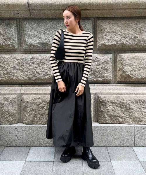 「KOBE LETTUCE」 ドッキングワンピース M ネイビー レディース_画像3