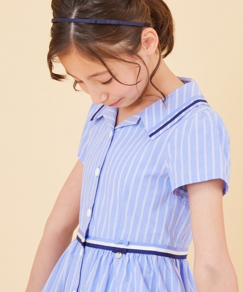 「CHOPIN」 シャツワンピース 150cm ブルー レディース_画像5