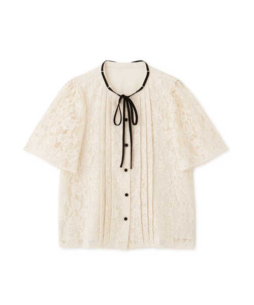 「PROPORTION BODY DRESSING」 半袖ブラウス MEDIUM ダークグレー レディース_画像6