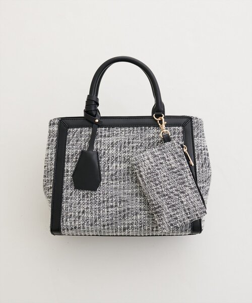 natural couture ハンドバッグ フラグメント付きミドルBAG : ZOZOTOWN
