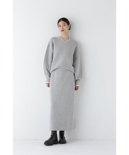 「human woman」 長袖ニット MEDIUM グレー レディース_画像5