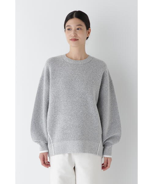 「human woman」 長袖ニット MEDIUM グレー レディース_画像6