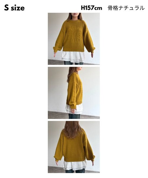 「CPCM」 長袖ニット SMALL アイボリー レディース_画像3