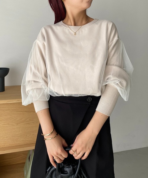 「CAPRICIEUX LE'MAGE」 長袖ニット FREE グレー レディース_画像2
