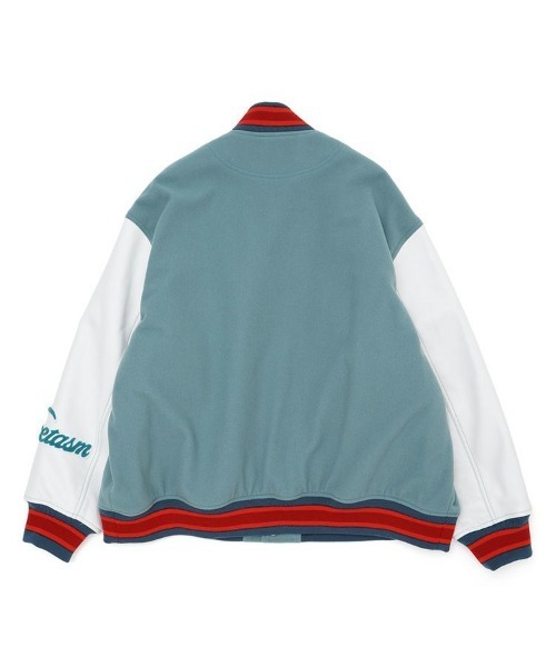 ダウンジャケット ダウン 「FACETASM」PATCHED STADIUM JACKET / スモークブルー 「KR-JK-M02」 メンズの画像
