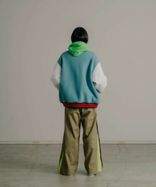 ダウンジャケット ダウン 「FACETASM」PATCHED STADIUM JACKET / スモークブルー 「KR-JK-M02」 メンズの画像