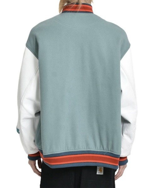 ダウンジャケット ダウン 「FACETASM」PATCHED STADIUM JACKET / スモークブルー 「KR-JK-M02」 メンズの画像